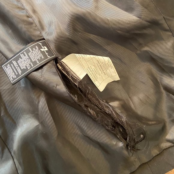 7 For All Mankind Belted Asymmetrical Trench Coat - Extra-Small - Picture 8 of 8